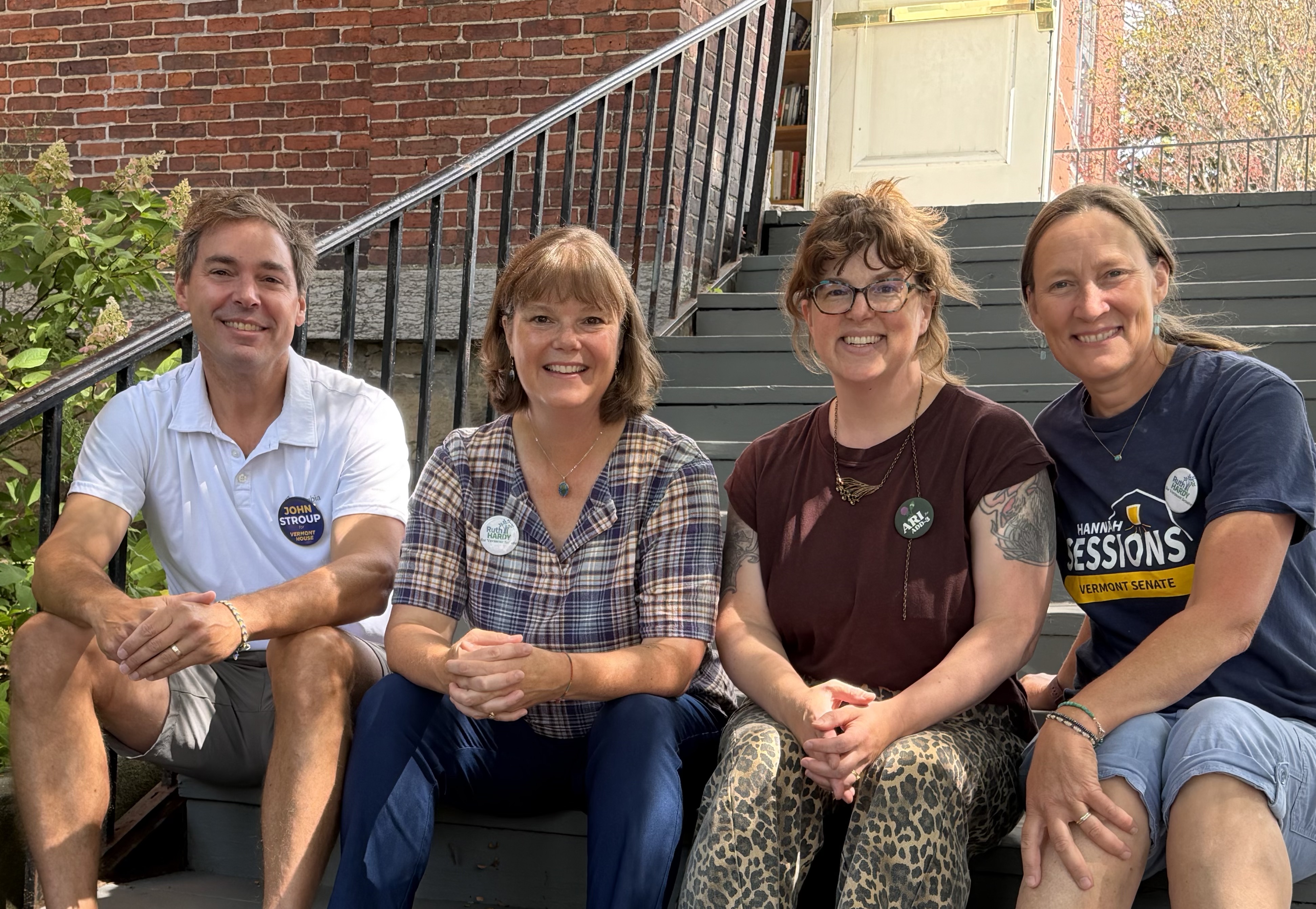 John Stroup with Ruth Hardy, Ariel Bolles, and Hannah Sessions